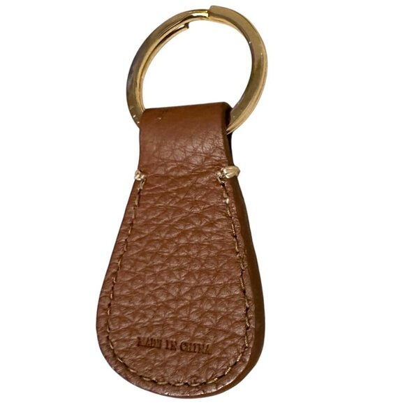 NWOT Dooney & Bourke Brown Leather Key Fob With Gold Tone Ring - Picture 4 of 4